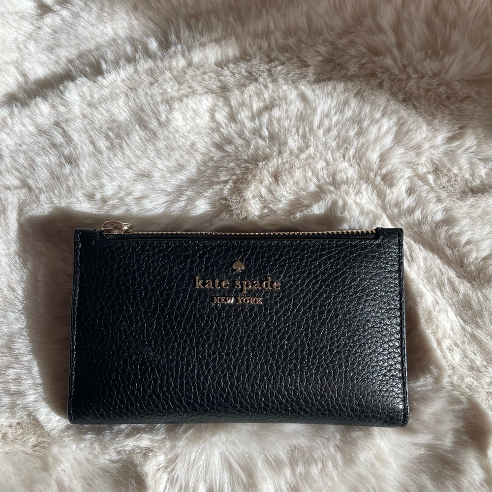 Kate Spade Black Textured Leather Wallet